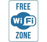 Inchiostro uv di alluminio a 12X8 pollici del segno di zona di Wi Fi libero stampato per la casa e l'affare