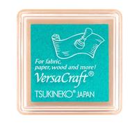 Inchiostro VERSACRAFT per tessuti colore blu Aquamarine 33 x 33 mm. Cuscinetto