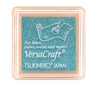 Inchiostro VERSACRAFT per tessuti colore blu Rain Drop 33 x 33 mm. Cuscinetto