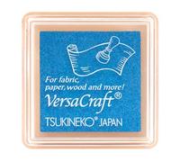 Inchiostro VERSACRAFT per tessuti colore blu Spring Sky 33 x 33 mm. Cuscinetto