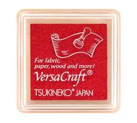 Inchiostro VERSACRAFT per tessuti colore rosso Ruby 33 x 33 mm. Cuscinetto