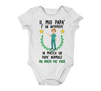 Incidiamo Body neonato PERSONALIZZABILE Infermiere Papà Nonno Zio Padrino body neonato divertenti