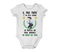 Incidiamo Body neonato PERSONALIZZABILE Vigile Urbano Papà Nonno Zio Padrino body neonato divertenti