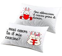 INCIDIAMO Coppia federe divertenti matrimoniali Vuoi essere tu il mio cuscino? Regalo Natale Compleanno SanValentino