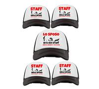 Incidiamo Kit Cappellini Addio al Celibato Personalizzabili con Data Festa o Matrimonio Lo Sposo e Il Suo Staff Frase Divertente Bachelor Party