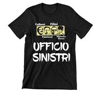 Incidiamo T-Shirt Uomo Film Cult Ugo Ufficio Sinistri - Calboni - Filini - Signora Silvani - Film Cult Italiani - Maglietta Manica Corta Nera Taglia XXL