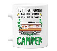Incidiamo Tazza Camperista Divertente Mestieri Sport Hobby Tutti Gli Uomini Nascono Uguali, ma Solo i Migliori vanno in camper Tazza Mug divertenti