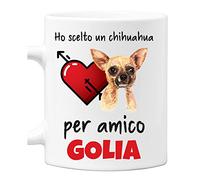 Incidiamo Tazza Chihuahua Personalizzabile Uomo Ho Scelto per amico PERSONALIZZA con Il Nome del Tuo Cane