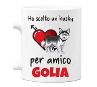 Incidiamo Tazza Husky Personalizzabile Uomo Ho Scelto per amico PERSONALIZZA con Il Nome del Tuo Cane