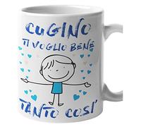 Incidiamo Tazza Mug Cugino - ti voglio bene tanto così - Idea Regalo Compleanno Natale Festa