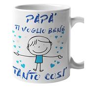 Incidiamo Tazza Mug Papà - ti voglio bene tanto così - festa del papà - Idea Regalo Compleanno Natale