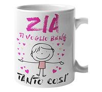 Incidiamo Tazza Mug Zia - ti voglio bene tanto così - Idea Regalo Compleanno Natale Festa