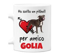 Incidiamo Tazza Pitbull Personalizzabile Uomo Ho Scelto per amico PERSONALIZZA con Il Nome del Tuo Cane