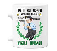 Incidiamo Tazza Vigile Urbano divertente Mestieri Tutti gli uomini nascono uguali, ma solo i migliori diventano vigili urbani tazza mug divertente mestieri