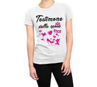 Incidiamo Tshirt Maglietta Addio al Nubilato Testimone della Sposa - Bride Wedding Witness - Hen Party - Maglietta Divertente Donna
