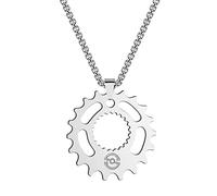 INCIDO Collana Pendente Collana a Sfera Gear Biker Pendant Motorcycle Guy Jewelry Donne del Fidanzato Gioielli Regali