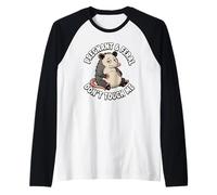 Incinta E Feral Don't Touch Me Possum Divertente Gravidanza Maglia con Maniche Raglan