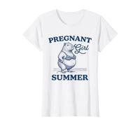 Incinta Ragazza Estate Capybara Mama Baby Annuncio Maglietta