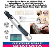 Incisione Penna, Penna per Incisione Elettrica Portatile USB X Vetro Legno Metal