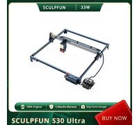 Incisore e taglierina laser SCULPFUN S30 Ultra 33 W, ampia area di incisione 600x600 mm, assistenza aerea, precisione 0,005 mm, diodo da 6 W migliorato S30 Ultra 33W