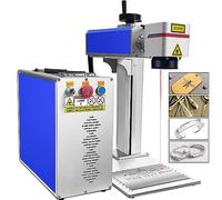 Incisore Laser a Fibra 50W Macchina per Incisione Laser 200mmx200mm Incisore Laser Engraver Raycus EZCAD/LightBurn 3000mm/s 1064nm 220 V per Metalli Alluminio Acciaio Oro Argento Gioielli etc.(50W)