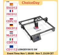 Incisore laser LONGER RAY5 5W Touch screen da 3,5 pollici Scultura offline Laser focalizzato ultrafine Chipset a 32 bit Laser aggiornabile