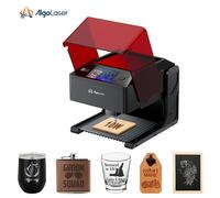 Incisore laser portatile Algolaser Pixi Pro, strumento per incisione e taglio per falegnami, con schermo intelligente da 3'' per incisione fai-da-te di loghi, biglietti da visita in alluminio, vetro,
