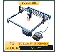 Incisore Laser SCULPFUN S30 Pro 10W con Assistenza Aria Automatica, Messa a Fuoco Laser 0.06x0.08mm, Scheda Madre a 32 bit, Area di Lavoro 410x400mm