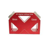 Inclined Hole Locator, 45-Degree Drilling Jig, Precision Woodworking Hole Positioner with Adjustable Guide, Aluminum Material, Woodworking Furniture Frames, Crafts Cabinet Deck, for Home Improvement S