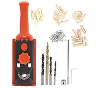 Inclined Hole Locator Positioner Kit, Oblique Hole Punching Tool for Woodworking, Adjustable Depth Guide with Graduation Marks, Includes Drill Bits and Accessories for DIY Carpentr