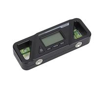 Inclinometro Digitale con Base Magnetica, Misuratore Angoli e Livella in Plastica ABS, Compatto e Preciso - Doppia Modalità di Misura, Schermo LCD Retroilluminato, Per Legno e (Nera)