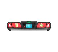 Inclinometro elettronico da 28,7 x 5,8 x 2,0 cm, con magneti, per edilizia, colore: rosso