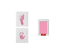 Include pastiglie rosa per impronte di mani e piedi, set di impronte senza contatto senza inchiostro diretto, tamponi puliti, rosa per creare impronte ricche di dettagli del bambino come ricordo