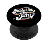 Inclusion Is My Jam Colorful SPED Teacher Educazione speciale PopSockets PopGrip Adesivo