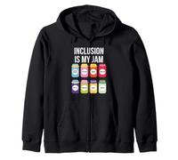 Inclusion Is My Jam Maglietta con Scritta Special Education Teacher Autism Felpa con Cappuccio