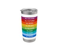Inclusione Società Moderna Amore Arcobaleno LGBTQI Bicchiere termico in acciaio inox doppia parete