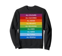 Inclusione società Moderna Amore Arcobaleno LGBTQI Felpa