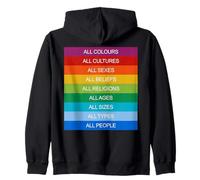 Inclusione società Moderna Amore Arcobaleno LGBTQI Felpa con Cappuccio