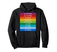 Inclusione società Moderna Amore Arcobaleno LGBTQI Felpa con Cappuccio