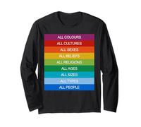 Inclusione società Moderna Amore Arcobaleno LGBTQI Maglia a Manica