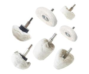 incluye estropajos y esponjas, cepillo con accesorio - accesorios pulidora de pidora de taladro | ruedas de plido, almohadillas de puido para taladro, Ruedas de pulido de franela con cabezal de