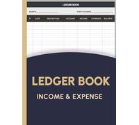 Income & Expense Ledger Book for Small Business and Personal Finance | Simple Accounting Log Book (8.25 × 11 in)