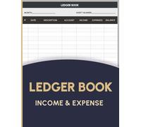Income & Expense Ledger Book for Small Business and Personal Finance | Simple Accounting Log Book (8.5 × 11 in)