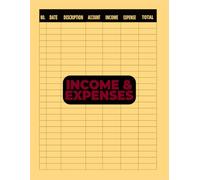 INCOME & EXPENSES: Expense Tracker and Budget Planner for Small Business & Personal Use | Financial Log Book Notebook for Cash Record (8.5 x 11)
