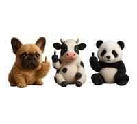 Incontra Gli Attitude Squad: Piccoli Ribelli Di Peluche Con Impertinenza E Coccole, Animali Di Peluche E Giocattoli Di Peluche for Il Supporto Emotivo E Antistress, Divertenti Peluche Tascabili(3PCS(B