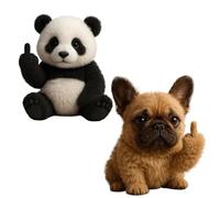 Incontra Gli Attitude Squad: Piccoli Ribelli Di Peluche Con Impertinenza E Coccole, Animali Di Peluche E Giocattoli Di Peluche for Il Supporto Emotivo E Antistress, Divertenti Peluche Tascabili(2PCS(C
