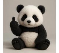 Incontra Gli Attitude Squad: Piccoli Ribelli Di Peluche Con Impertinenza E Coccole, Animali Di Peluche E Giocattoli Di Peluche for Il Supporto Emotivo E Antistress, Divertenti Peluche Tascabili(Panda)
