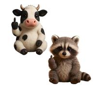 Incontra Gli Attitude Squad: Piccoli Ribelli Di Peluche Con Impertinenza E Coccole, Animali Di Peluche E Giocattoli Di Peluche for Il Supporto Emotivo E Antistress, Divertenti Peluche Tascabili(2PCS(B