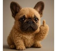 Incontra L'attitude Squad: Piccoli Ribelli Di Peluche Con Sfacciataggine E Coccole, Giocattoli Di Peluche Tascabili Antistress, Umorismo E Fascino Ribelle, Regali Divertenti for Amici Sarcastici(Dog)