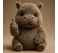 Incontra L'attitude Squad: Piccoli Ribelli Di Peluche Con Sfacciataggine E Coccole, Giocattoli Di Peluche Tascabili Antistress, Umorismo E Fascino Ribelle, Regali Divertenti for Amici Sarcastici(Hippo